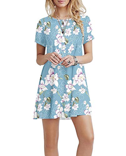 Summer Casual T-Shirt Dress with Pockets