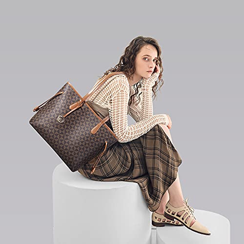 Brown Faux Leather Tote Bag