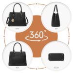 PU Leather Top Handle Handbag, 25 cm