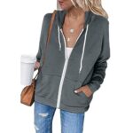 Zip Up Hoodie Casual Jacket with Pockets
