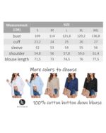 Cotton Long Sleeve V-Neck Blouse