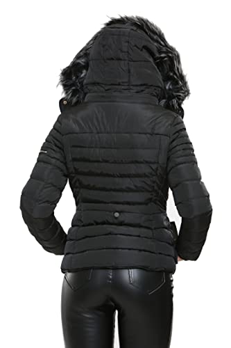 Kraftd Women's Winter Faux Fur Hooded Puffer Jacket