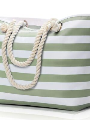 Extra Large Waterproof Beach Tote with Pockets