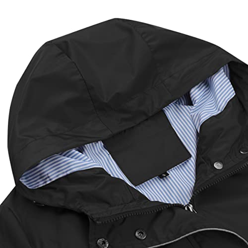 YUNCLOS Women's Waterproof Hooded Raincoat