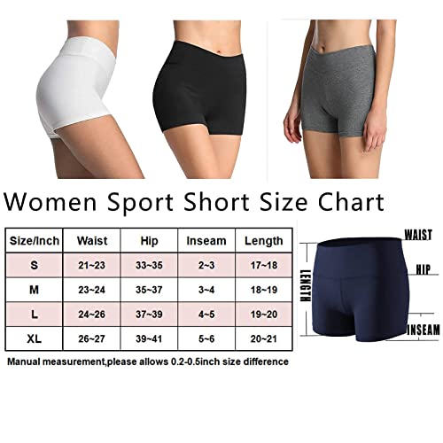 High Waisted Yoga Gym Shorts Black