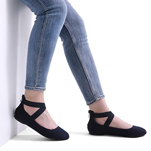 Ballerina Flats with Elastic Straps