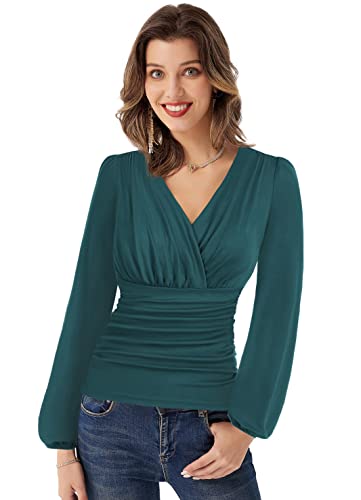 Summer Wrap V-Neck Blouse