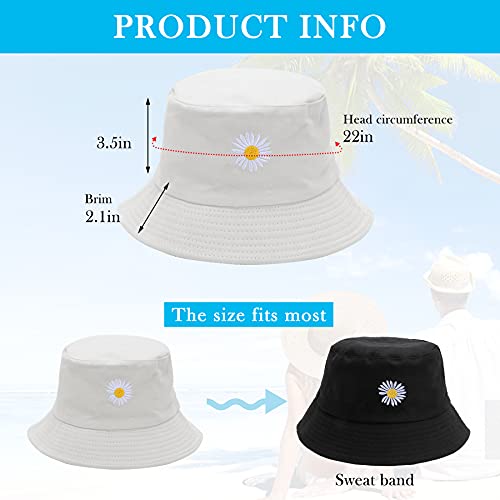 Embroidery Reversible Cotton Bucket Hat