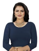 Stretchable Lycra Beige Saree Blouse
