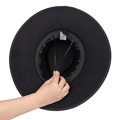 Wool Felt Fedora Hat - One Size - Black