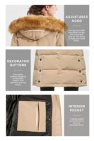 Insulated Down Coat with Faux Fur Hood