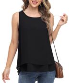 Sleeveless Chiffon Tank Top