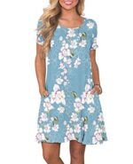 Summer Casual T-Shirt Dress with Pockets
