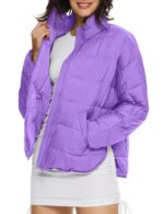 Lightweight Puffer Jacket with Stand Collar