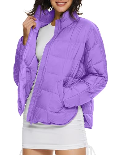 Lightweight Puffer Jacket with Stand Collar