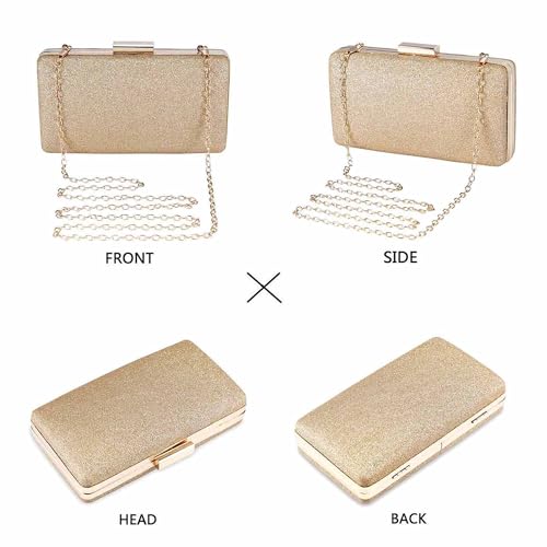 Gold Glitter Clutch - Evening/Party Bag
