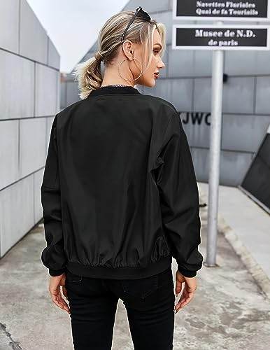 Quilted Bomber Jacket, Black, Size L