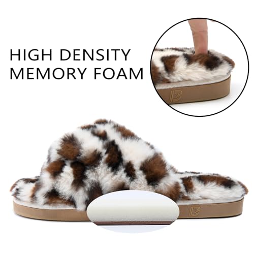 Fluffy Cross Band House Slippers