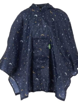 ECO CHIC Waterproof Foldable Adult Rain Poncho with Hood