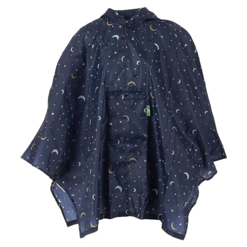 ECO CHIC Waterproof Foldable Adult Rain Poncho with Hood