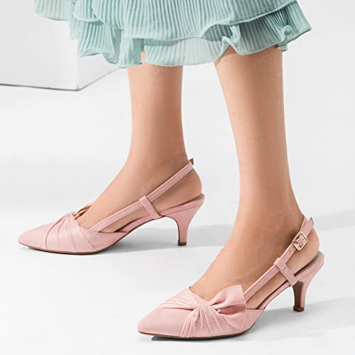 Kitten Heel Slingback Pumps