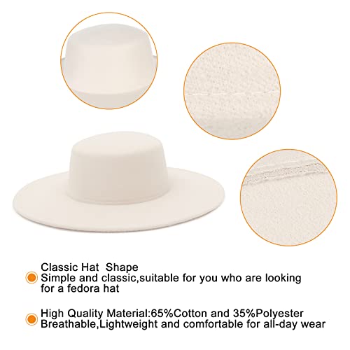 Wide Brim Fedora Hat for Men