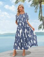 Plus Size Bohemian Floral Maxi Dress