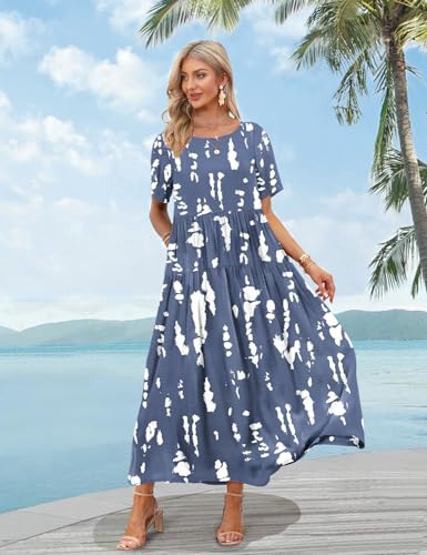 Plus Size Bohemian Floral Maxi Dress