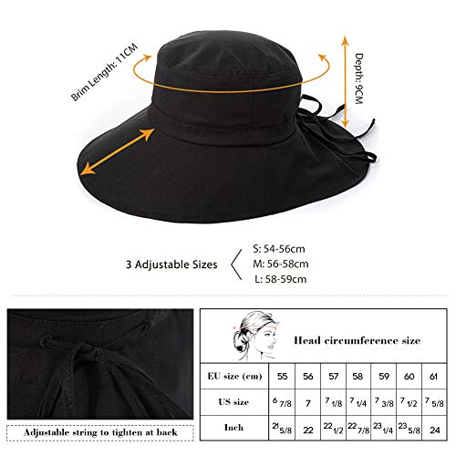 UPF 50 Wide Brim Cotton Sun Hat
