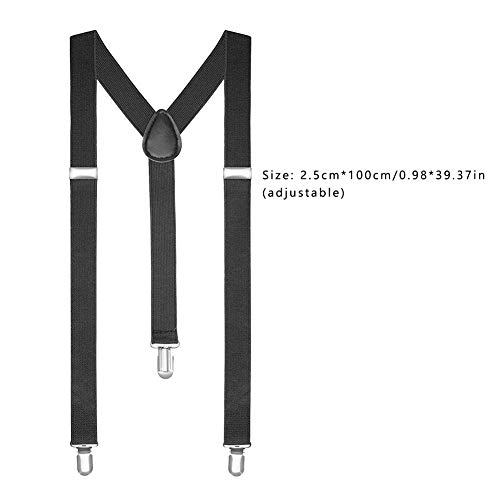 Adjustable Heavy Duty Y Back Suspenders Black