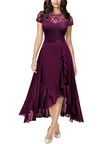Elegant Floral Lace Maxi Dress