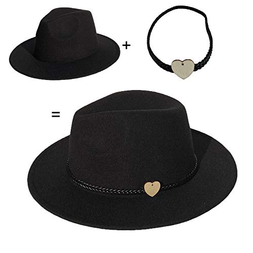 Wide Brim Fedora Hat - Felt Panama Cap