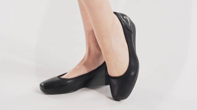 Wedge Low Heels Square Toe Pumps