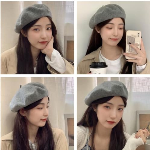 Wool Beret, Autumn Winter Retro Candy Colour