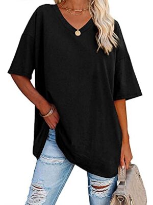 Summer V Neck Half Sleeve Tunic Top