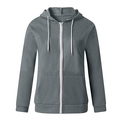 Zip Up Hoodie Casual Jacket with Pockets