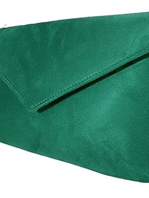 Faux Suede Clutch Bag