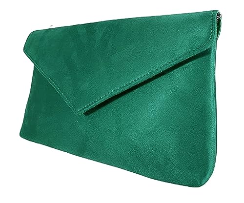 Faux Suede Clutch Bag