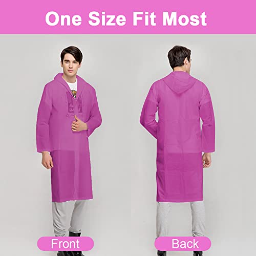 Waterproof Adult Poncho, 2PCS, Reusable, with Hoods