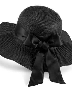 Wide Brim Straw Sun Hat, Foldable