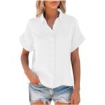 Cotton Linen Casual Button Down Shirt
