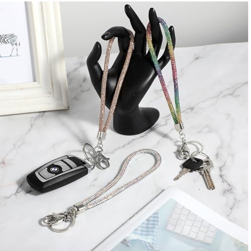 3 PCS Rhinestone Wristlet Keychain