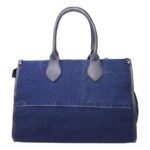 Large Denim Tote Bag with Detachable Strap