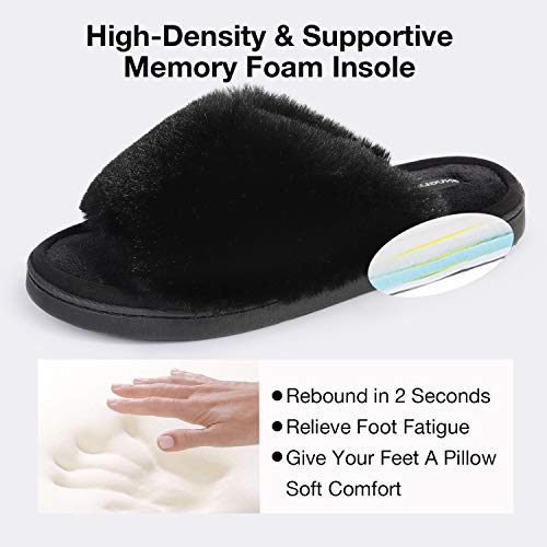 Deluxe Memory Foam Open Toe Slippers