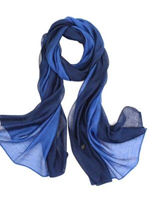 Women's Cotton Silk Gradient Scarf - Lightweight & Elegant