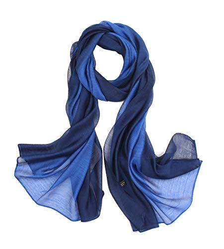 Women's Cotton Silk Gradient Scarf - Lightweight & Elegant