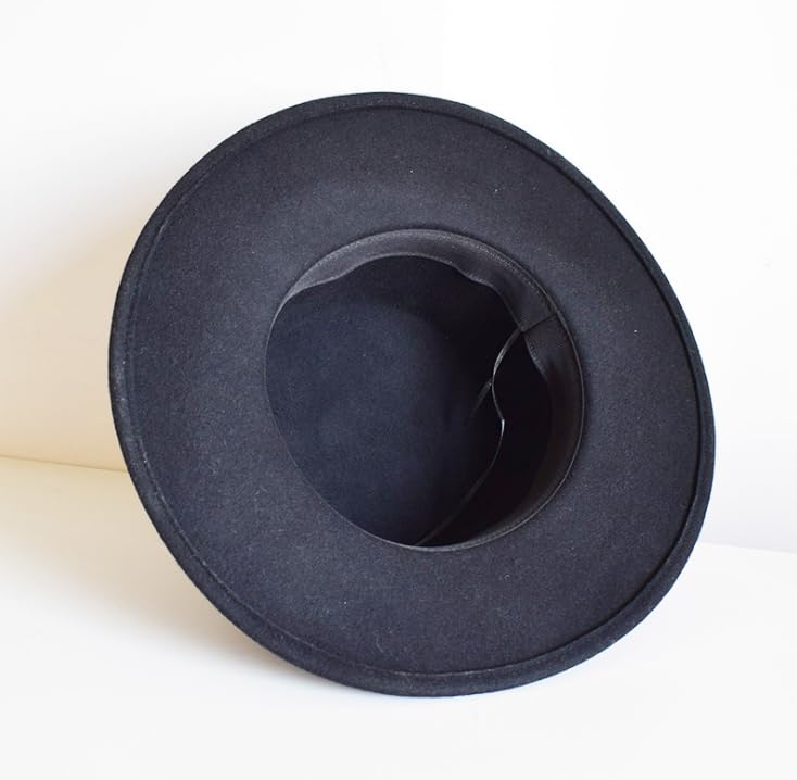 Black Wide Brim Fedora with Bow
