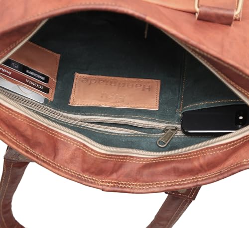 Vintage Leather Tote Bag