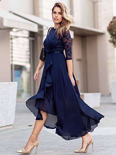 Elegant Floral Lace Maxi Dress