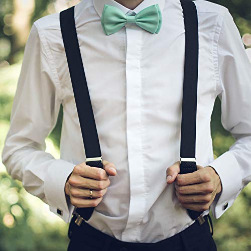 Adjustable Heavy Duty Y Back Suspenders Black